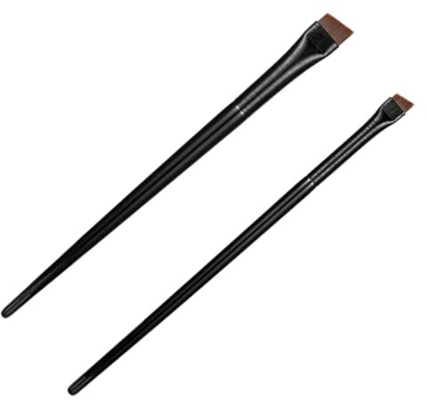 COLLBATH 3 Sätze Professioneller Make up Pinsel Augenbrauenpinsel mit Feiner Schräger Spitze Langlebiger Holzgriff Weiche Borsten für Präzises Auftragen Geeignet für Natürliche Dünne oder
