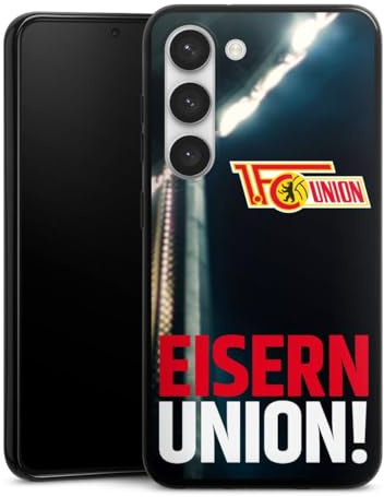 Silikon Hülle kompatibel mit Samsung Galaxy S23 Case schwarz Handyhülle Fanartikel 1. FC Union Berlin Fußball
