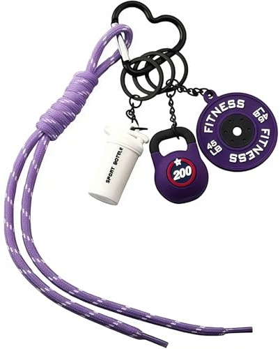 Vesavifaka Hantel und Gewicht Taschenanhänger, Taschen Anhänger Bag Charms für Fitness Frauen Männer, Niedliche Mini Auto Schlüsselanhänger Zubehör für Fitnessstudio
