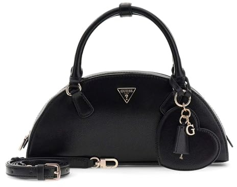 GUESS Handtasche Umhängetasche Isobel Dome Satchel Black schwarz