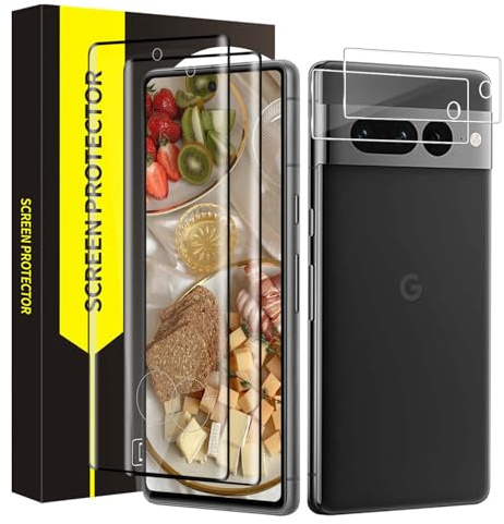 Bodyguard 2+2 pièces Verre Trempé pour Google Pixel 7 Pro 5G, Haute Sensibilité protection écran, 9H Dureté, 3D plein écran, pas de bulles, 0.33mm Haute définition Pixel 7 Pro vitre protection