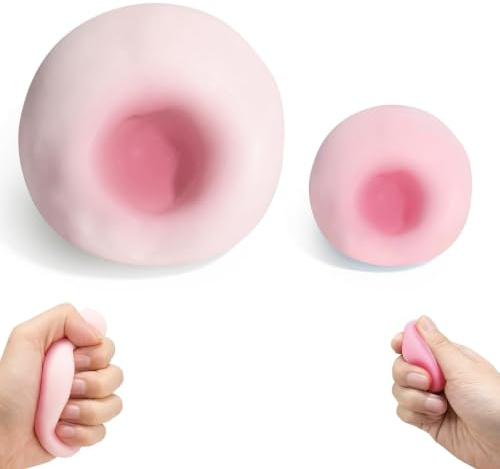 Henjunu 2 Stück Trauben Stressball, Traubenstress Ball, Stress Ball | Trauben Squishy, Stress Relief Sand Glutinous Balls, StressBall, Stressball, Anti Stress Squishy für Kinder und Erwachsene