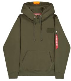 ALPHA INDUSTRIES Herren Red Stripe Hoody Kapuzenpullover (1er Pack)