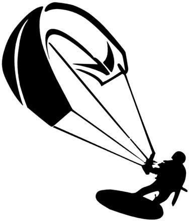 Kite Surfing Kite Surfer Aufkleber Surf Surfen Sport Aufkleber in den Größen 10cm,15cm,20cm oder 25cm (144/3) (10cm, Grau matt)