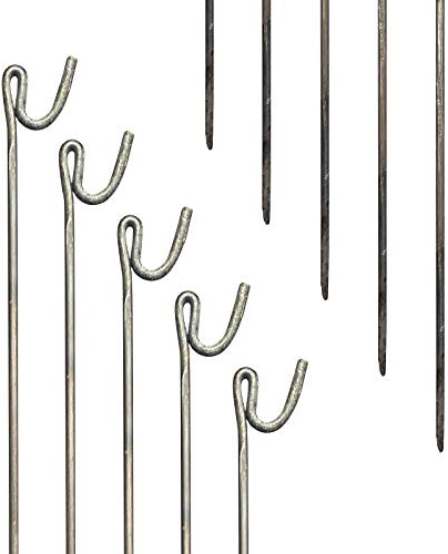 PDL - Pegdev - Premium Steel Fencing Pins - 1300mm x 8mm | Durable Barrier Mesh, Road, and Event Stakes | Heavy-Duty Construction for Reliable Security. (5)