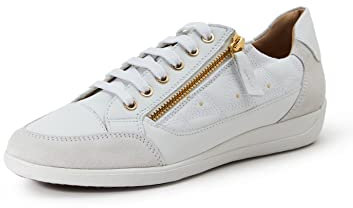 Geox D MYRIA, Sneakers Donna, Bianco White Off White, 36 EU