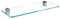 bijon Glasregal Glasablage Wandregal Glas Bad-Regal Glas Badezimmer Regal Badablage Ablageregal - 8mm Hartglas, 100 x 20 cm, Klarglas + Halterung H - Chrom Glanz Optik