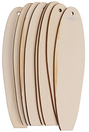 Inzopo 8 Stück Surfbrett-Holzausschnitte, unlackiert, Surfbrett-Holzausschnitte, blanko DIY Holz Surfbrett Basteln Ausschnitte Holzbrett Scrapbooking