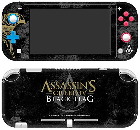 Head Case Designs Officially Licensed Assassin's Creed Grunge Black Flag Logos Vinyl Sticker Gaming Skin Decal Cover Compatible With Nintendo Switch Lite