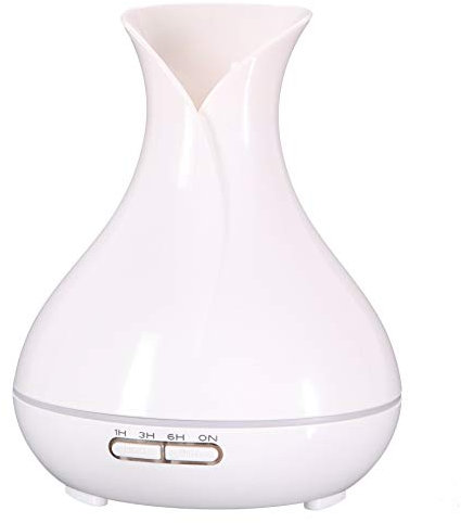 SIXTOL Vulcan Aroma Diffusor weißer Glanz 350ml | Ultraschall-Luftbefeuchter | Zur Luftbefeuchtung und Durchduftung von Zuhause, Schlafzimmer, Büro | Aromatherapie | Für ätherische Öle