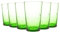 Nicola Spring 6pc Meknes Recycled Highball Glasses - 325ml - Green Glass - Sustainable Hand-Blown Moroccan Water Cups Dishwasher Safe Drinkware for Juices, Water