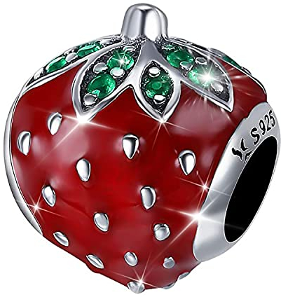 MariaFonte Breloque Charm New 2025 Fraise Pendentifs Original Charming Bead Argent 925 Coeur Maman Compatible Rose Porte-bonheur Famille Noël Femme Bracelet Or Fille Infini Bracelet Set Dad
