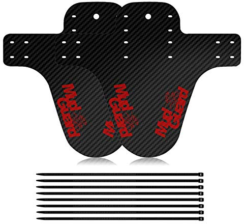 2 Stücke Mud Guard vorne Oder Hinten Kompatibel, Downhill Schutzbleche, MTB Carbon Mud Guard, für Blockieren von Schlamm auf Fahrrädern und Mountainbikes, Sauber Halten