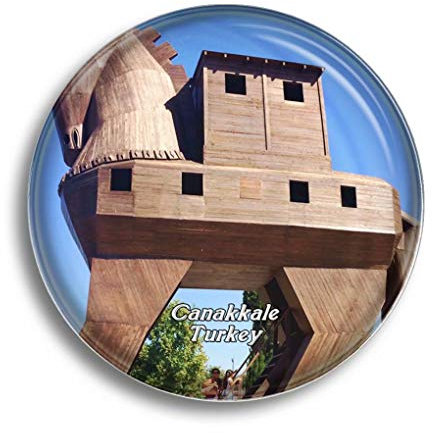 Kühlschrankmagnet Türkei Troy Pferd Canakkale Glasmagnete für Kühlschrank Souvenirs Niedlicher Kristallmagnet Dekor für Whiteboard Büro Zuhause Geschenk