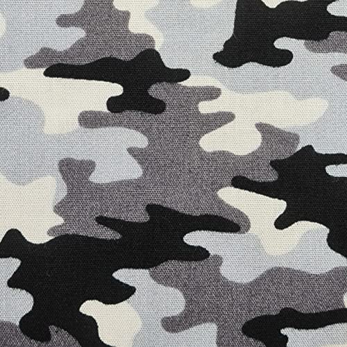 Popeline Baumwollstoff graues Tarnmuster, Camouflage, Meterware per 0,5 m