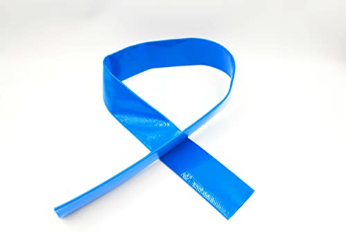 1 1/4 Zoll | 32 mm - Meterware - PVC Flachschlauch - Bauschlauch - Industrieschlauch - blau