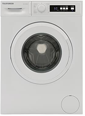 Telefunken W-6-1200-W Waschmaschine (6 kg / 1200 U/Min) mit LED Display, Mengenautomatik und Überlaufschutz