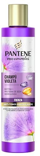 Pantene Pro-V Miracles Champú Violeta Fuerza & Anti-Tonos Anaranjados, Biotina + Proteína De Seda Hidrolizada Para El Pelo Decolorado Y Dañado, 225ml
