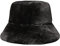 XYIYI Schwarz Winter Wärmer Bucket Hat Pelzig Fischerhut Fuzzy Eimer Hut für Damen Mädchen