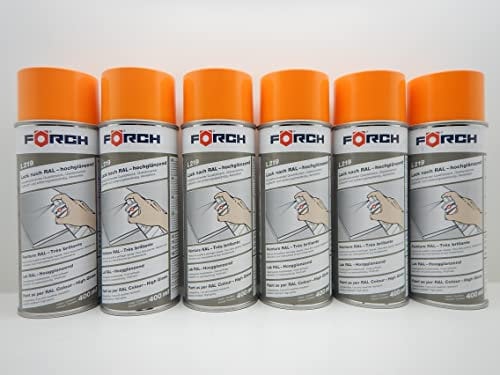 Förch PASTELLORANGE ORANGE RAL 2003 LACK LACKSPRAY SPRAY SPRAYDOSE 400ML (6)