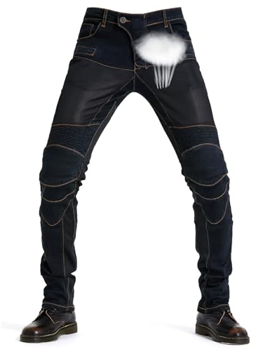 oFzimTo Pantalon Moto Homme Homologué, Respirant Jean Moto Homme Avec Protection, Surpantalon Moto Disponible Dans Une Large Gamme de Couleurs