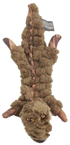 Dehner Wild Nature Hundespielzeug Outdoor Camo Crocodile, mit Quietscher, ca. 7.5 x 20 x 21 cm, Oxford-Baumwolle/Plüsch, braun