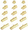 sourcing map 100 Stück Ribbon Crimp Klemme Enden 8/10/13/20/25mm Lesezeichen Klemmschnur Endverschlüsse für DIY Basteln Gold Ton (5 Größen In 1 Satz)