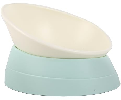 Bulldog Gamelle antidérapante pour chien et chat - En caoutchouc amovible - Stérile - Inclinable - Vert - 3,5 tasses (chien moyen/grand)