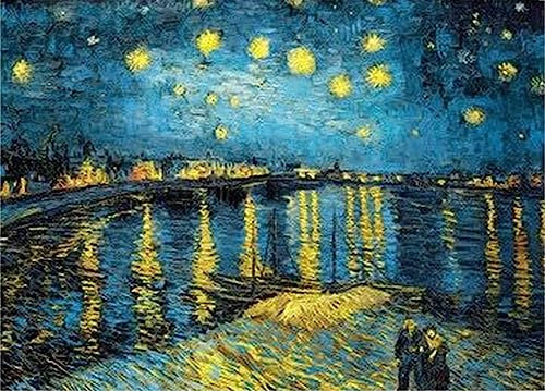 Starry Night Over the Rhone - 1500 Piece Wooden Puzzle - Puzzle Gift for Daughter