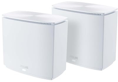 ASUS ZenWiFi AX Hybrid (XC5) AX3000 + Moca 2.5 Mesh WiFi 6 System (2 Unidades) - Cobertura en Toda la casa de hasta 3.500 pies Cuadrados. & 4+ Habitaciones para Paredes Gruesas, AiMesh, Seguridad de