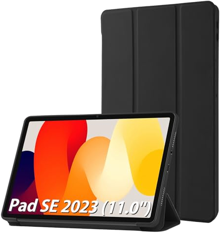 Simpeak Hülle Kompatibel mit Xiaomi Redmi Pad SE 11 Zoll, Ultra Dünn mit Standfunktion Schutzhülle Kompatibel für Redmi Pad SE, Taschen Case, Schwarz