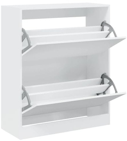 vidaXL Schuhschrank Weiß 80x34x96,5 cm Holzwerkstoff