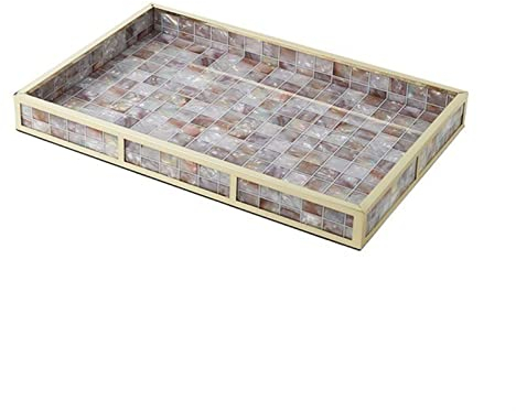 Plateau de Service Plateau de Service en acrylique, coquille de luxe, plateau de Service de fruits Dim Sum, plateau de décoration de bureau haut de gamme, rangement de salle de bain Plateaux de Servic