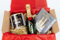 ooobox Geschenkset Happy Birthday [Champagner, Kuchen mit Kerzen] - Für Frauen & Männer | Geschenkidee zum Geburtstag | Perfekte Mitbringsel für Erwachsene