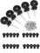 QWORK® 25x Ringisolator für Weidezaun | Metrisches Gewinde 6mm x 36mm | für Draht bis 10mm Durchmesser