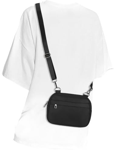 MAXTOP Small Crossbody Bags for Women Men Cell Phone Bum Bag Purse Fanny Pack with Adjustable Strap Black Sling Bag for Traveling Casual Festival Gifts