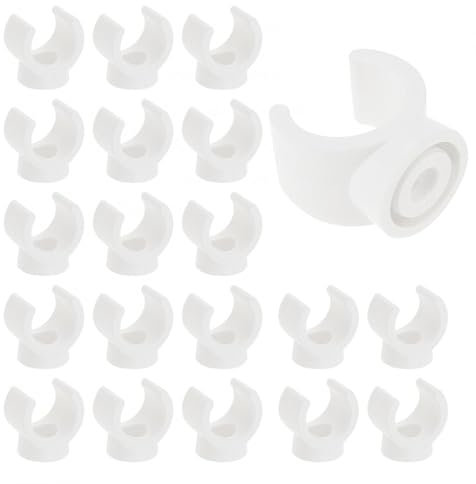 PNXKTXO 60pcs White ABS Plastic 1/2 PEX Pipe Clamps, U-Hook Pipe Hangers for Water Pipe Support