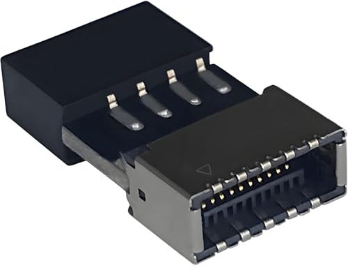 Bejavr USB 2.0 to USB 3.2 Gen 1 Header Adapter Front Panel Connector Motherboard 9Pin to Type-E/USB C