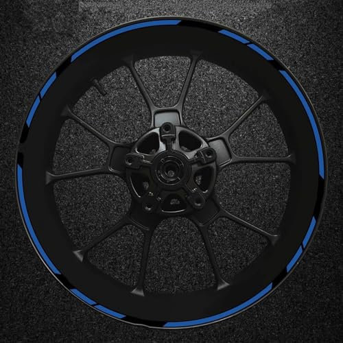 TYSMYXGS Motorrad 17 Zoll Radnabe Aufkleber Dekoration Felge Reflektierende Aufkleber Für Kawasaki Für Ninja 125 250 300 400 650 ZX-6r 10R 14R Komplettes Set mit Felgenaufklebern(12)
