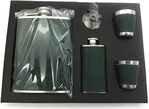 Hip Flask,Hip Flasks for Men,Pocket Flask,301-400ml 2 Flasks Portable Flagon Set with Cups for Wine Pot Outdoor Gift Drinking Bottle Hip Flasks for Men