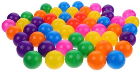 ibasenice 50 Pcs Bola Bebé Decoración De La Piscina del Patio De Recreo Bolas De Pozo De Océano Bebe Jugar Bolas Oceánicas Redondas Bolas De Bolas De Colores El Plastico