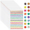 3520 Stück Kleine Runde Punkt Aufkleber,Glitzer Rund Selbstklebend Sticker,Glänzende Kreis Dot Aufkleber,Laser Bunte Kreis Dot Aufkleber,Sparkle Farbcodierung Etiketten,für DIY Handwerk Scrapbooking