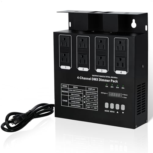 Vikua Dmx Dimmer Pack mit Dmx 4-K Dmx512 Dimmer Pack geeignet für Bühnenbeleuchtung Steuerung