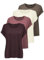 ONLY Damen ONLMOSTER 4 Pack S/S TOP JRS, Kurzarm T-Shirt, Caribou/Winetasting/Rose Brown/Pumice Stone, S (EU)