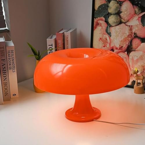 AoLa Pilz Tischlampe Orange LED Mushroom Lampe mit Kabel 3000K/4000K/6000K Tischleuchte Nachttischlampe Moderne Deko Pilz Lampe Schlafzimmer Nachtlicht