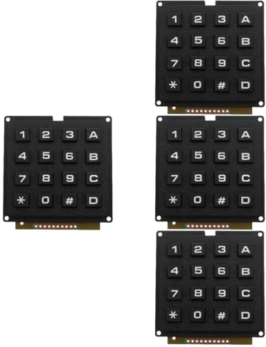 MUCKLILY 4stücke Industrietastatur Mit Matrix-Array Tasten Kompakte Bauweise Für Werkstätten Hohe Zuverlässigkeit Und Reaktionsschnelle Tasten Für Optimale Effizienz