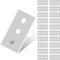 Flintronic 20 pièces Lame Grattoir de Rechange, Trois trous Racloir Vitrocéramique, Racloir Vitrocéramique, Métal Lames Rechange Pour Grattoir, 43 * 22 mm