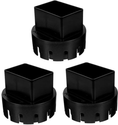 jojofuny 3pcs Drainage Adapter Air Shed Guttering Kit Drain Converter Sewer Water Butt Connector Channel Collector End Rainwater Diverter Kit Tank Pool Black Plastic