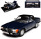 Mercedes-B 300SL R107 Cabrio Dunkel Blau mit Soft Top 1971-1989 1/18 Norev Modell Auto mit individiuellem Wunschkennzeichen