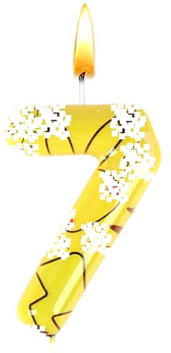 Pika Geburtstagsdeko, Deko Geburtstagskerzen, Kerze Nummer 7, Kerzen Geburtstags, Party Kerzen, Kerze Kuchen, Themenkerzen, Gelbe, Geburtstagsdekoration, Babypartys, Hochzeitsjubiläen